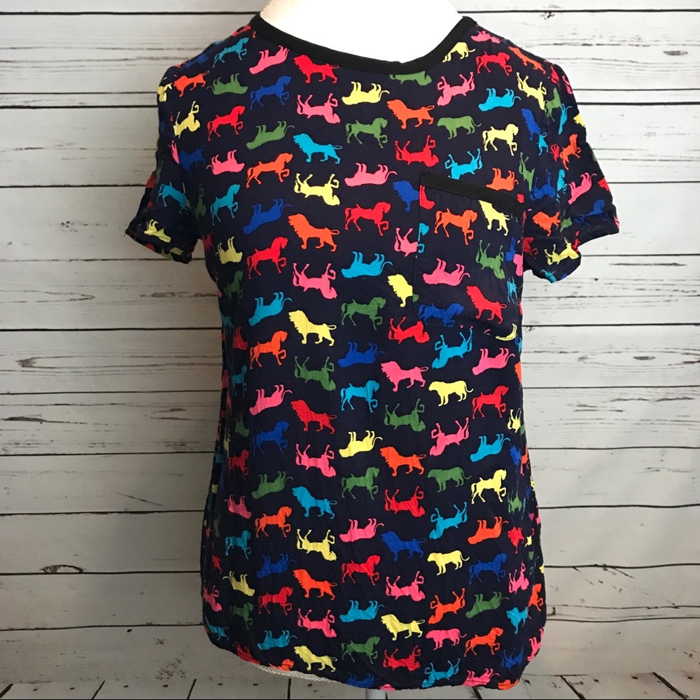Maeve Animal print Tee EUC